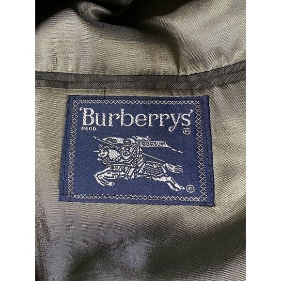 Burberrys 100% Wool Single Breasted Gray Suit Jacket Blazer - Picture 7 of 9